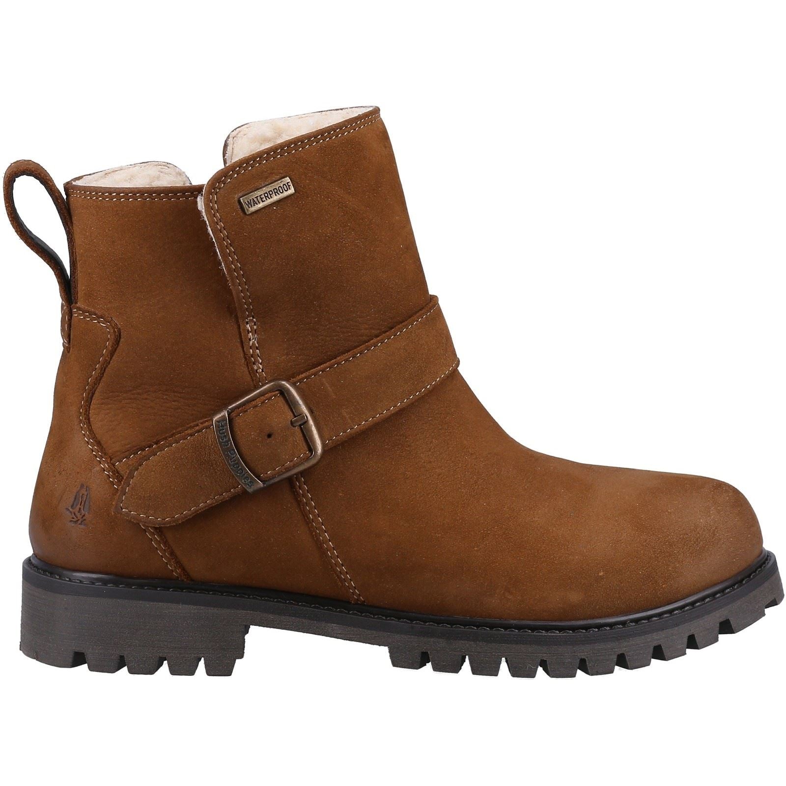 Hush Puppies Wakely Bottes En Cuir Pour Femmes Couleur Tan