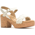 Hush Puppies Poppy Quarter Strap Sandales Blanches Pour Femmes En Cuir