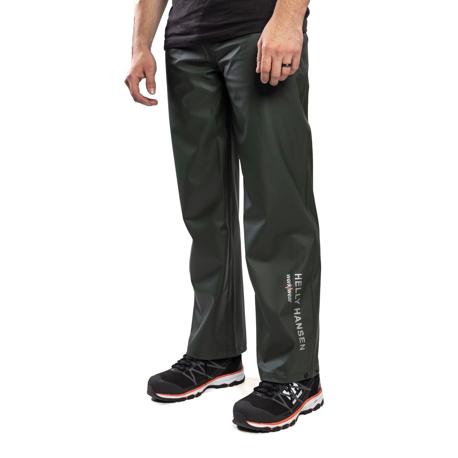 Helly Hansen Workwear Voss Pantalons De Pluie Verts En Polyester Unisexe Pour Adultes