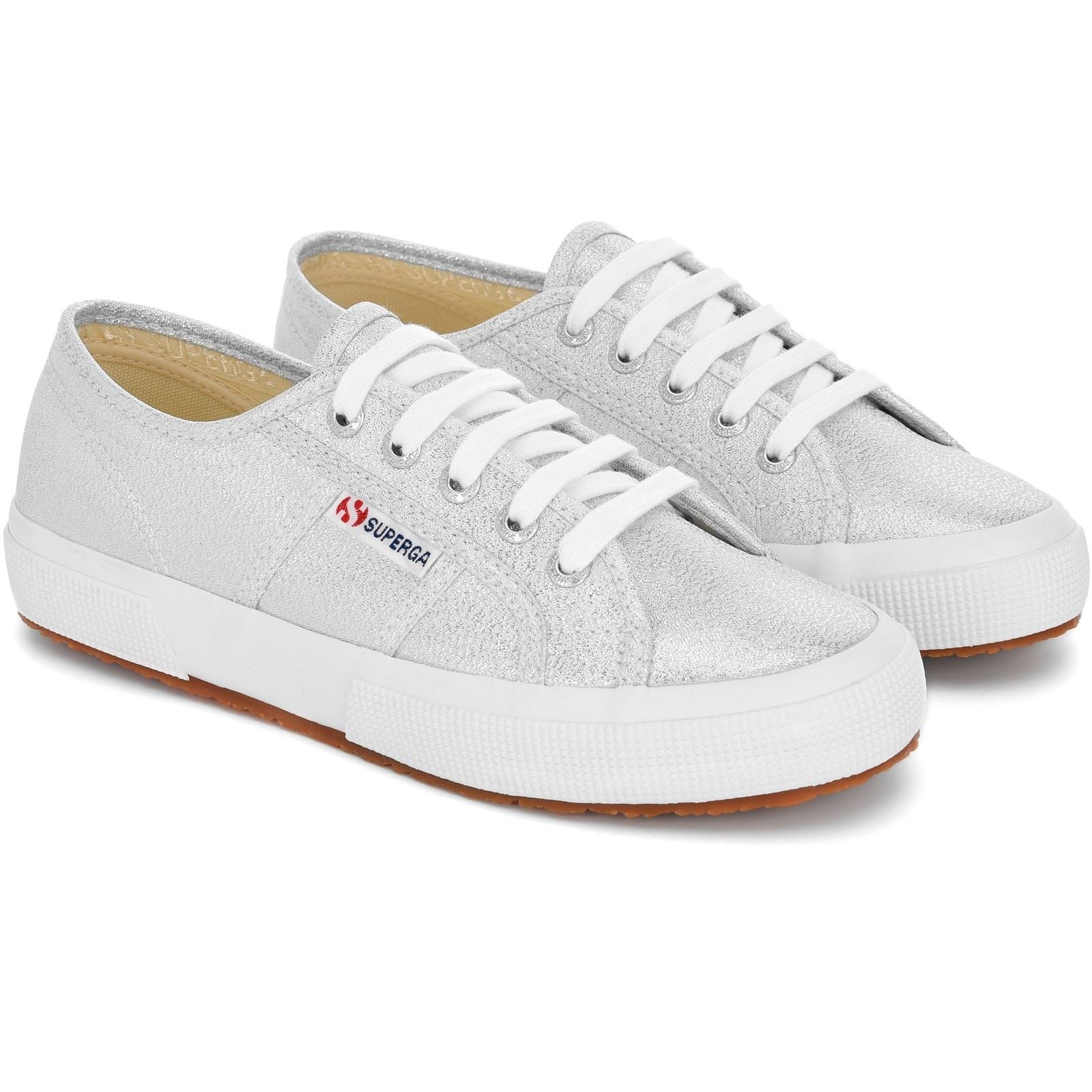 Superga 2750 Lamew Sneakers En Synthétique Gris Argent Pour Femmes
