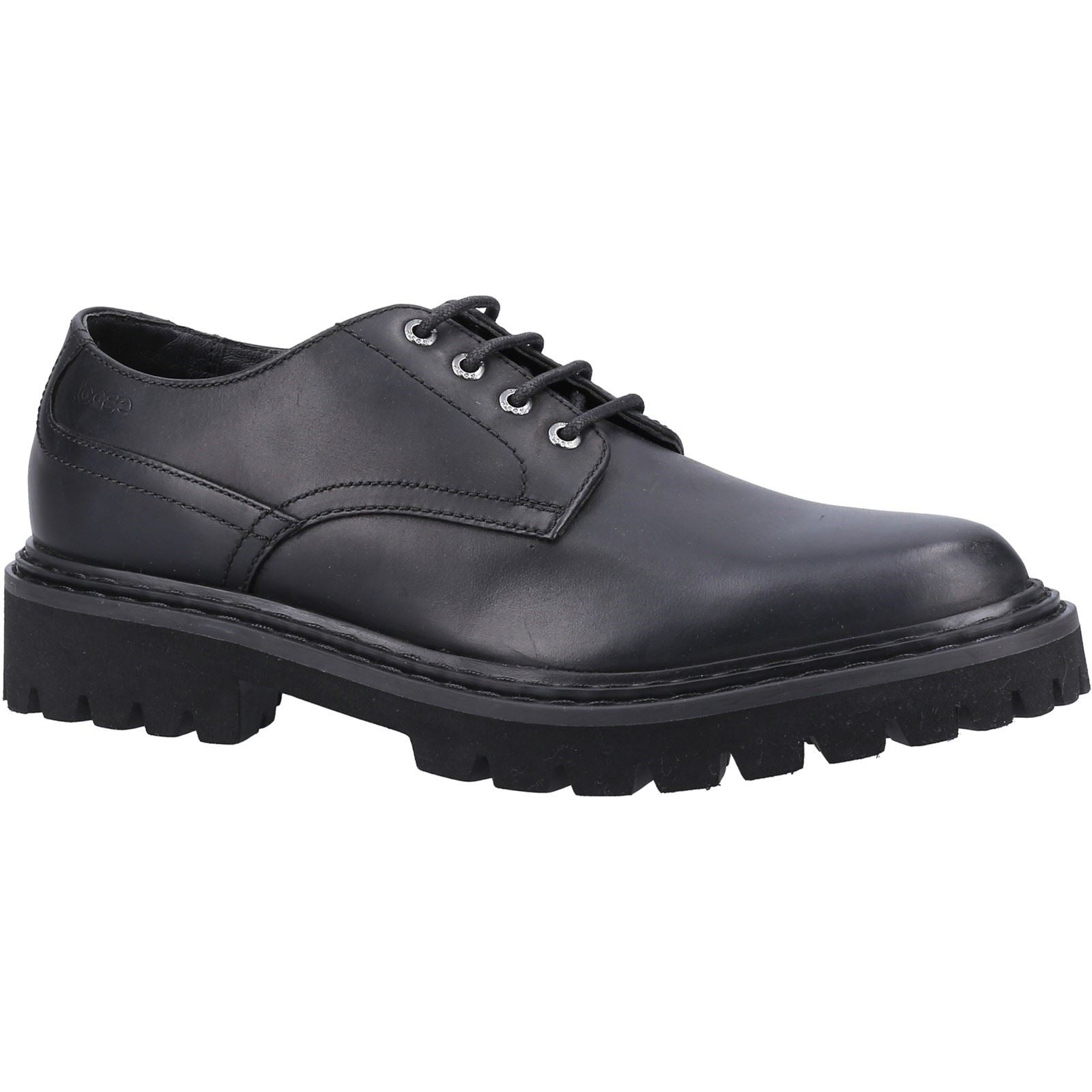 Base London Wick Chaussures En Cuir Noir À Lacets Pour Hommes