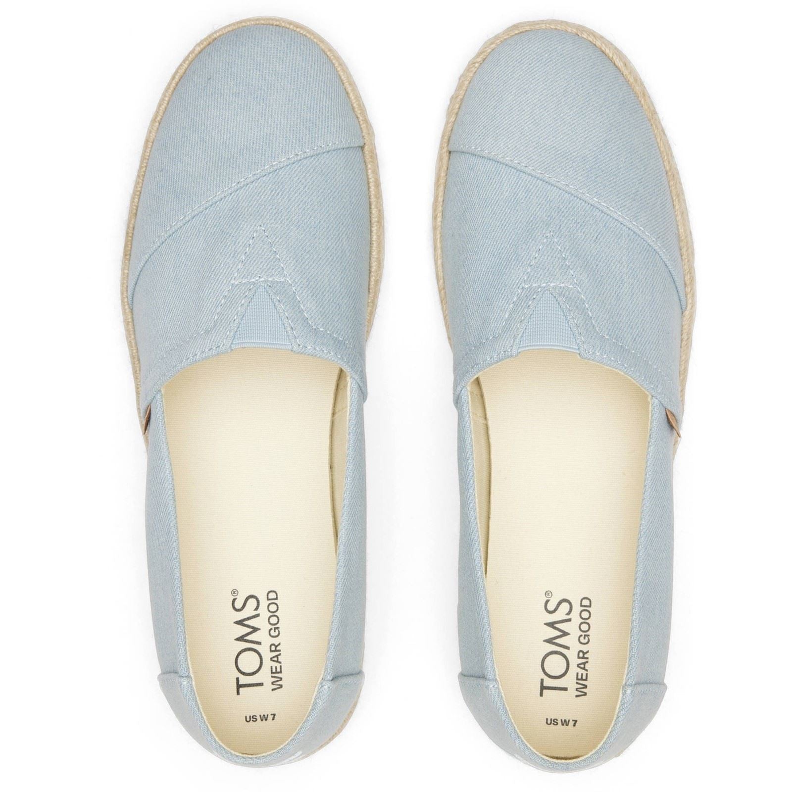 TOMS Alpargata Rope 2.0 Espadrilles Légères Bleu Clair Pour Femmes