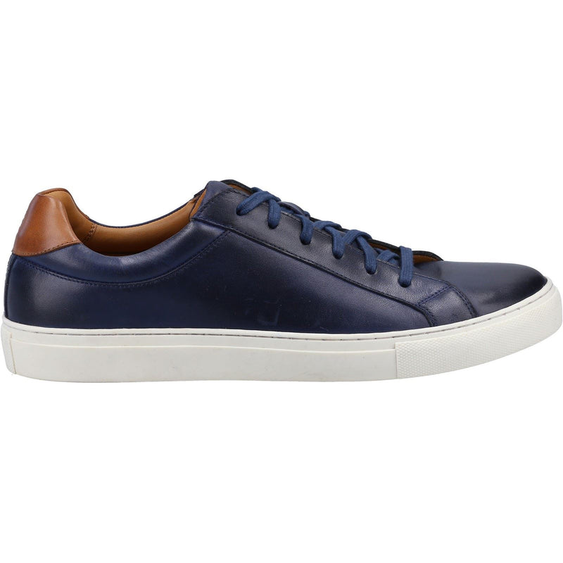 Hush Puppies Colton Baskets En Cuir Pour Homme, Bleu Marine.