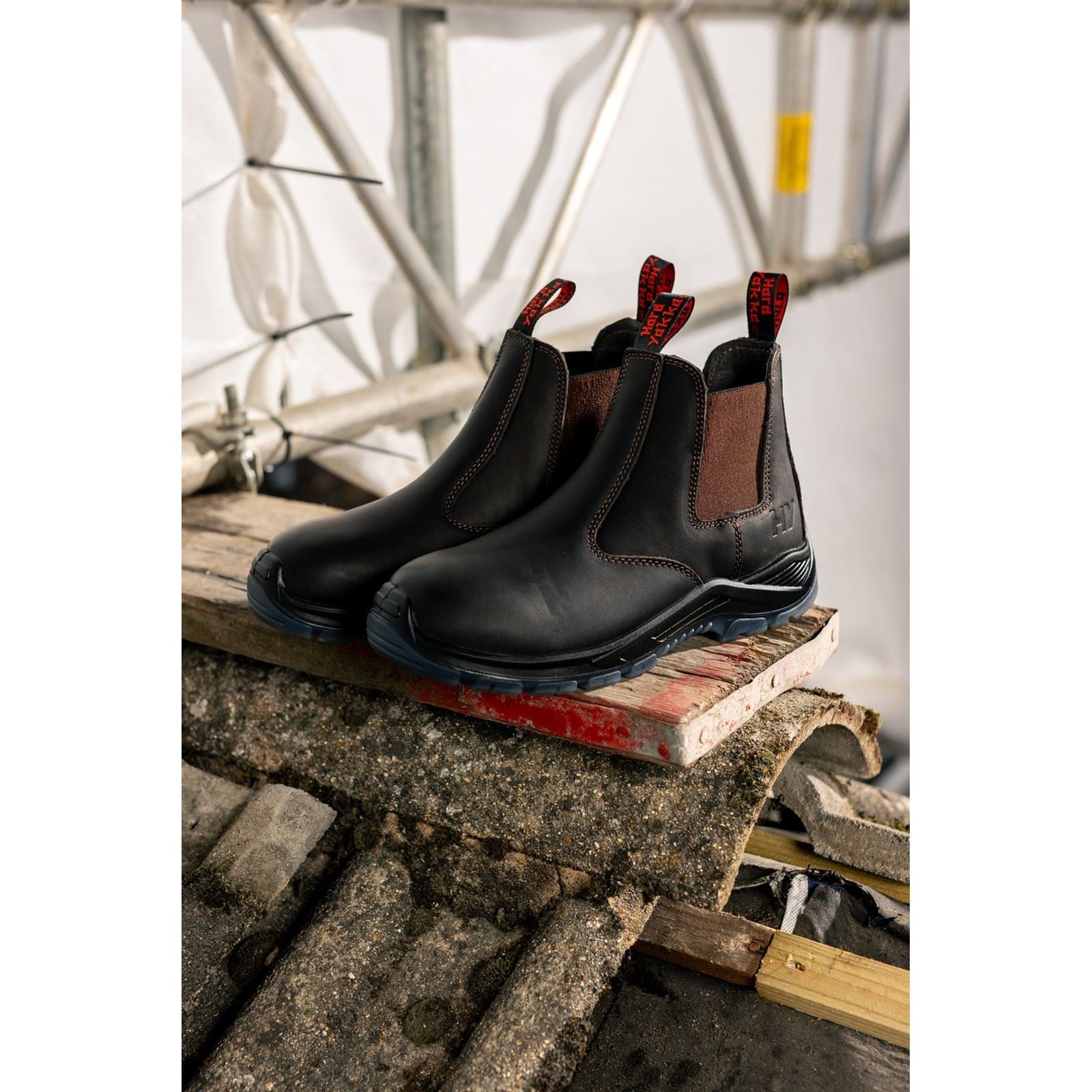 Hard Yakka Bottes De Sécurité En Cuir Marron Banjo