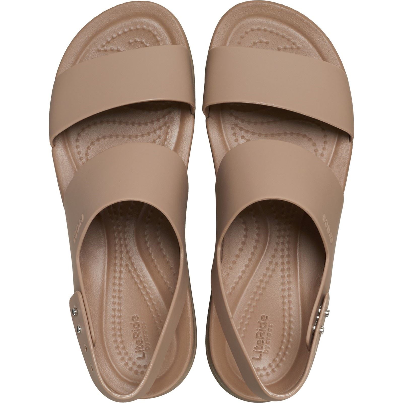Crocs Brooklyn Low Wedge Sandales Pour Femmes En Thermoplastique Couleur Latte/Champignon
