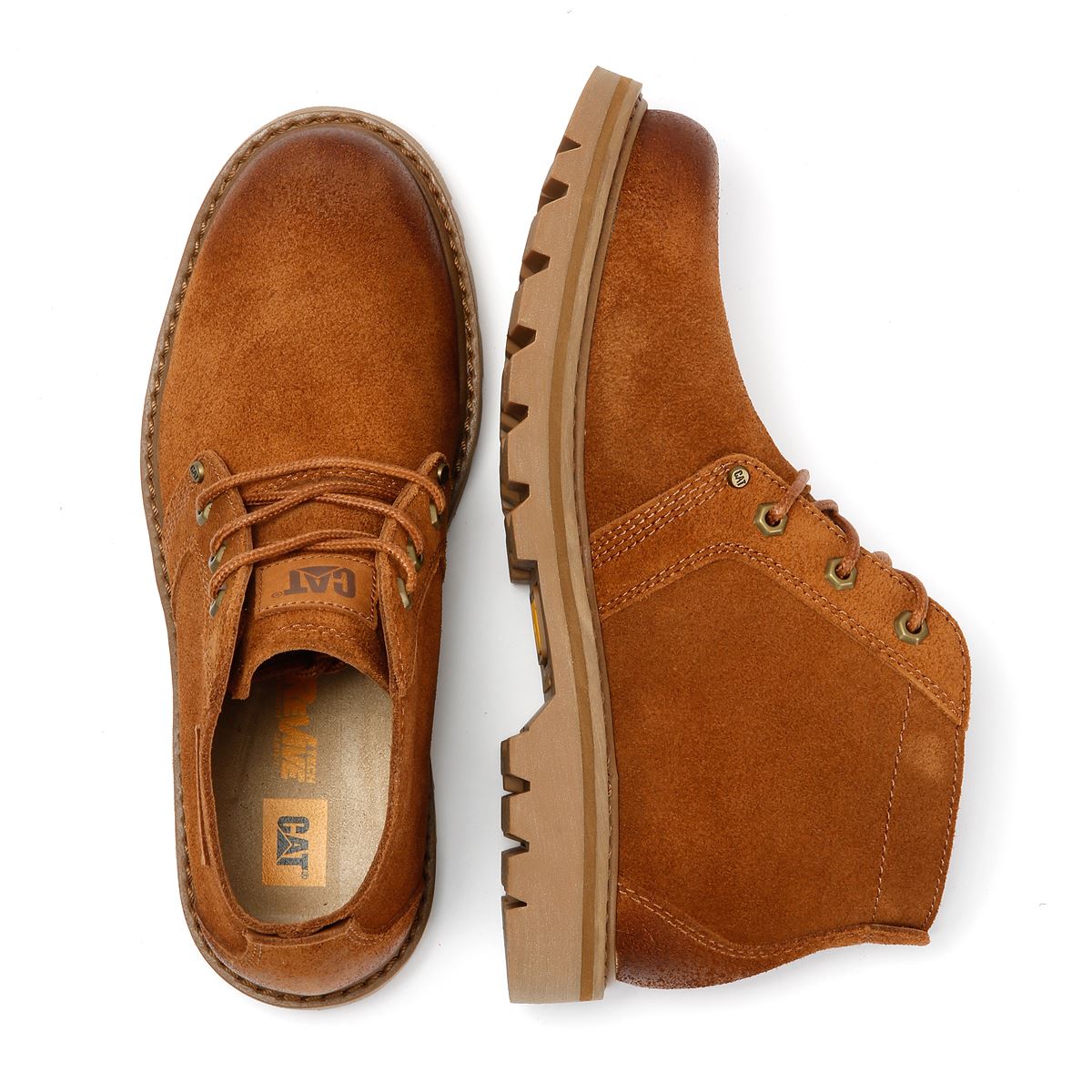 Caterpillar Grader Chukka Bottes Brunes Pour Hommes En Suède