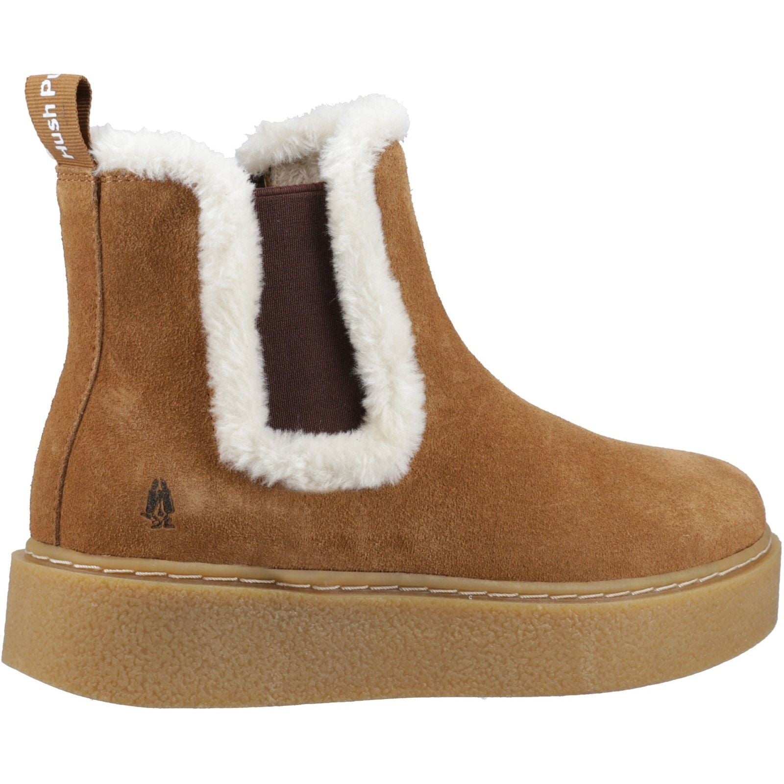 Hush Puppies Bella Bottes Plates Chelsea Pour Femmes En Daim Brun Clair