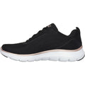 Skechers Flex Appeal 5.0 Uptake Sneakers Pour Femmes En Textile Noir/Or Rose