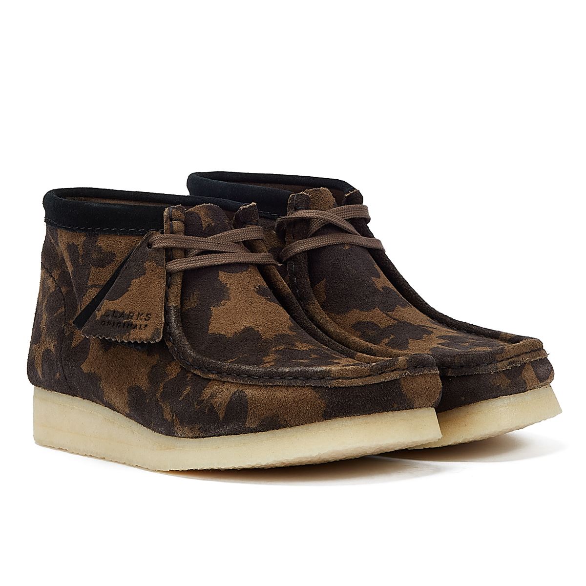 Clarks Originals Bottes Wallabee Florales Pour Hommes Noir/Kaki