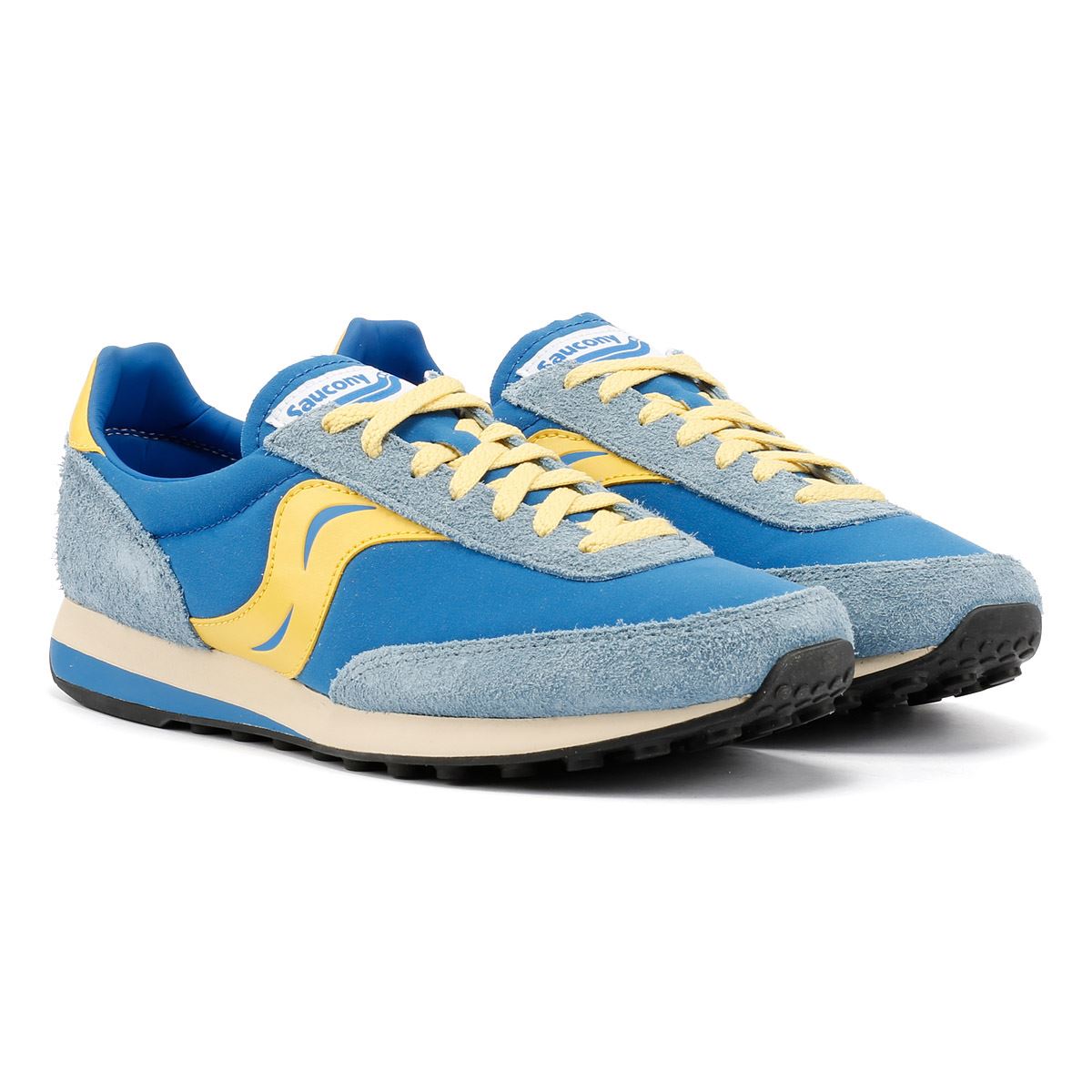 Saucony Trainer 80 Original Baskets En Daim Bleu