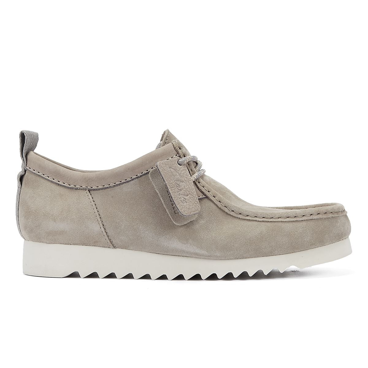Clarks Main Wallabee FTRE Lo Chaussures À Lacets En Daim Gris Pour Hommes