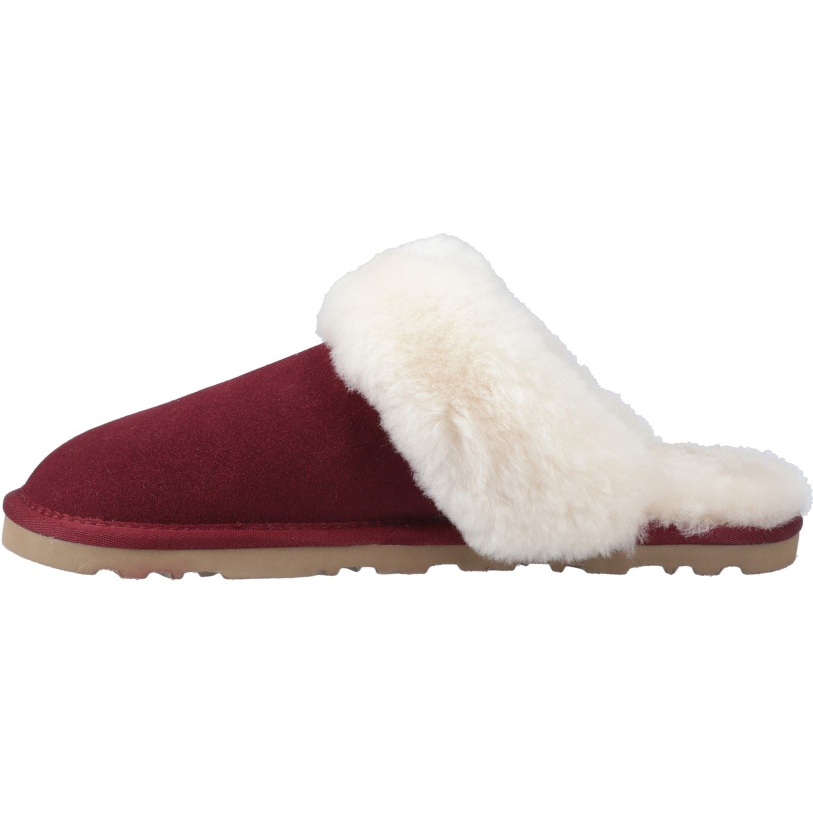 Hush Puppies Samantha Chaussons Bordeaux Pour Femme En Suède