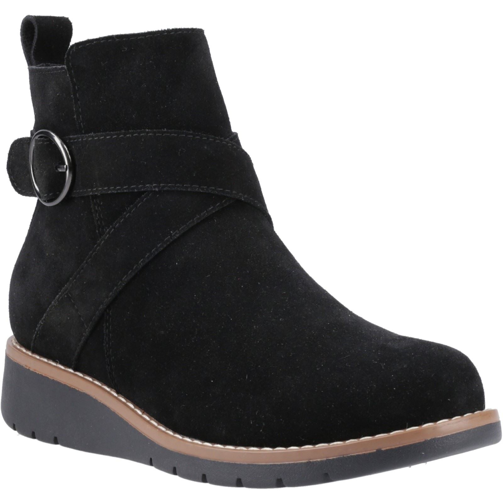 Hush Puppies Lyra Bottines D'hiver Pour Femmes En Suède Noir