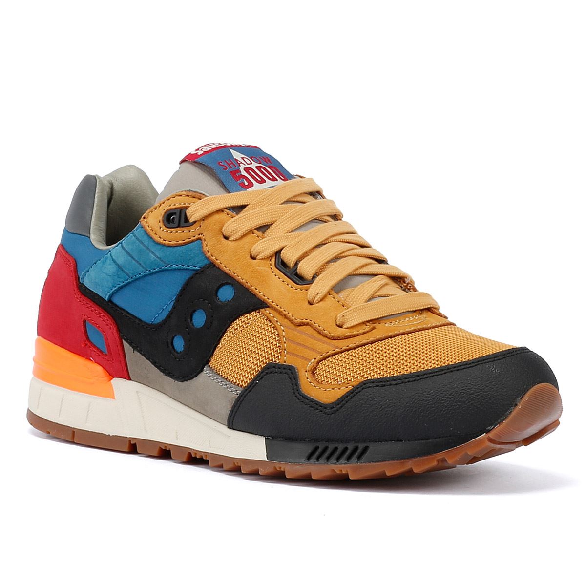 Saucony Shadow 5000 Baskets En Cuir Jaune/Multicolore