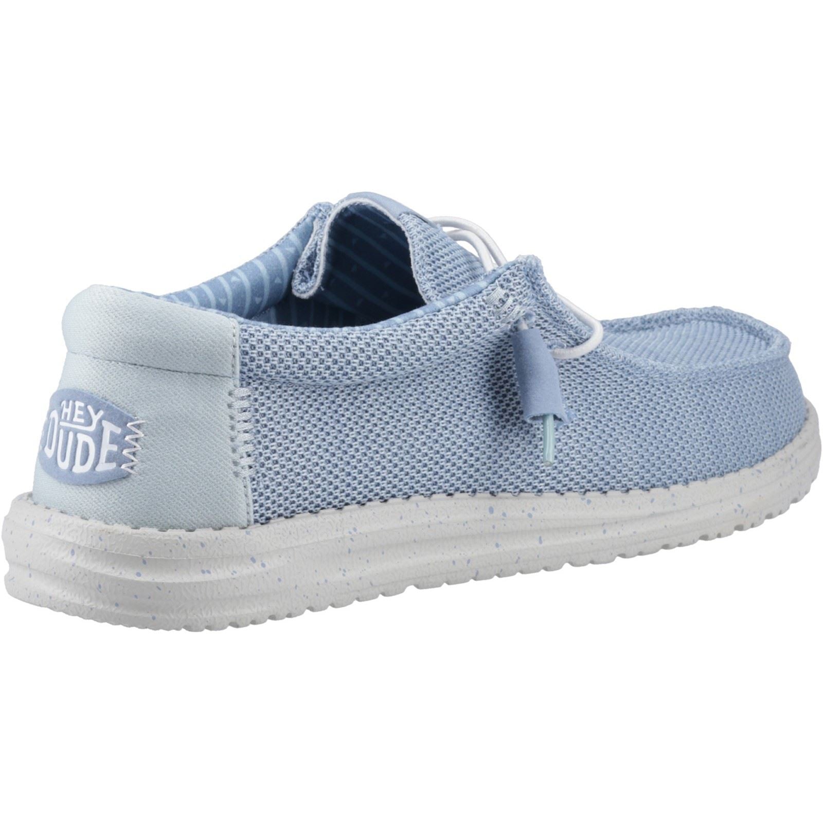 HEYDUDE Wally Stretch Sox Chaussures Mocassins En Polyester Pour Hommes, Coloris Bleu Nuage/Aube.