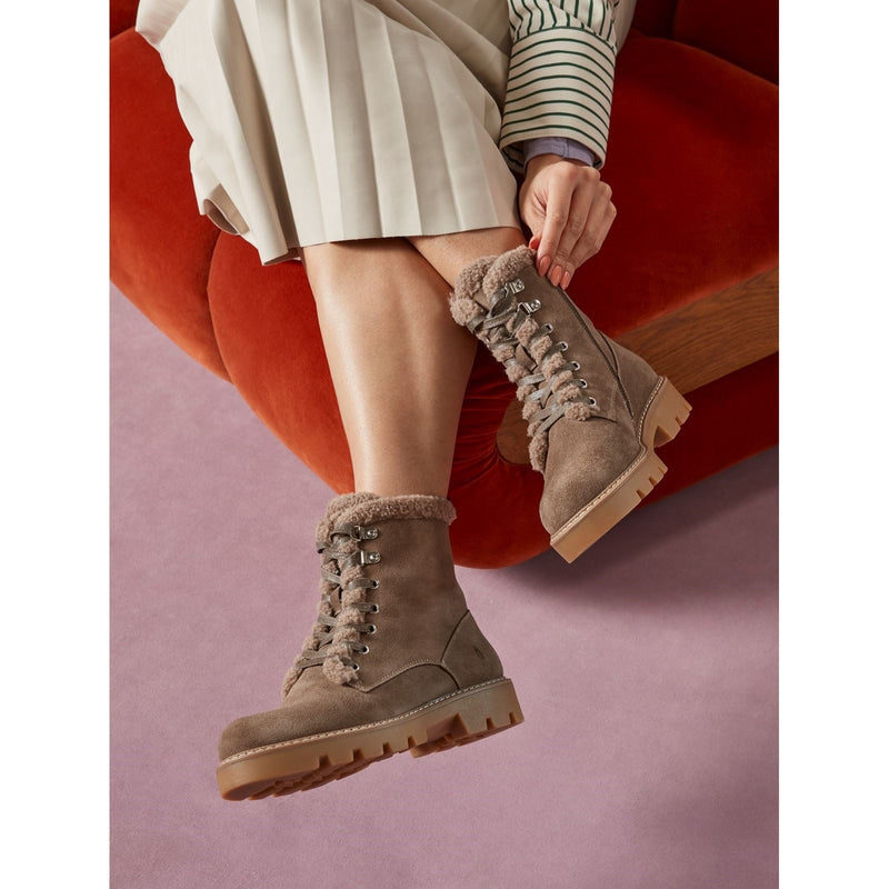 Hush Puppies Aurelia Bottines De Cheville D'hiver Pour Femmes En Taupe Suédois