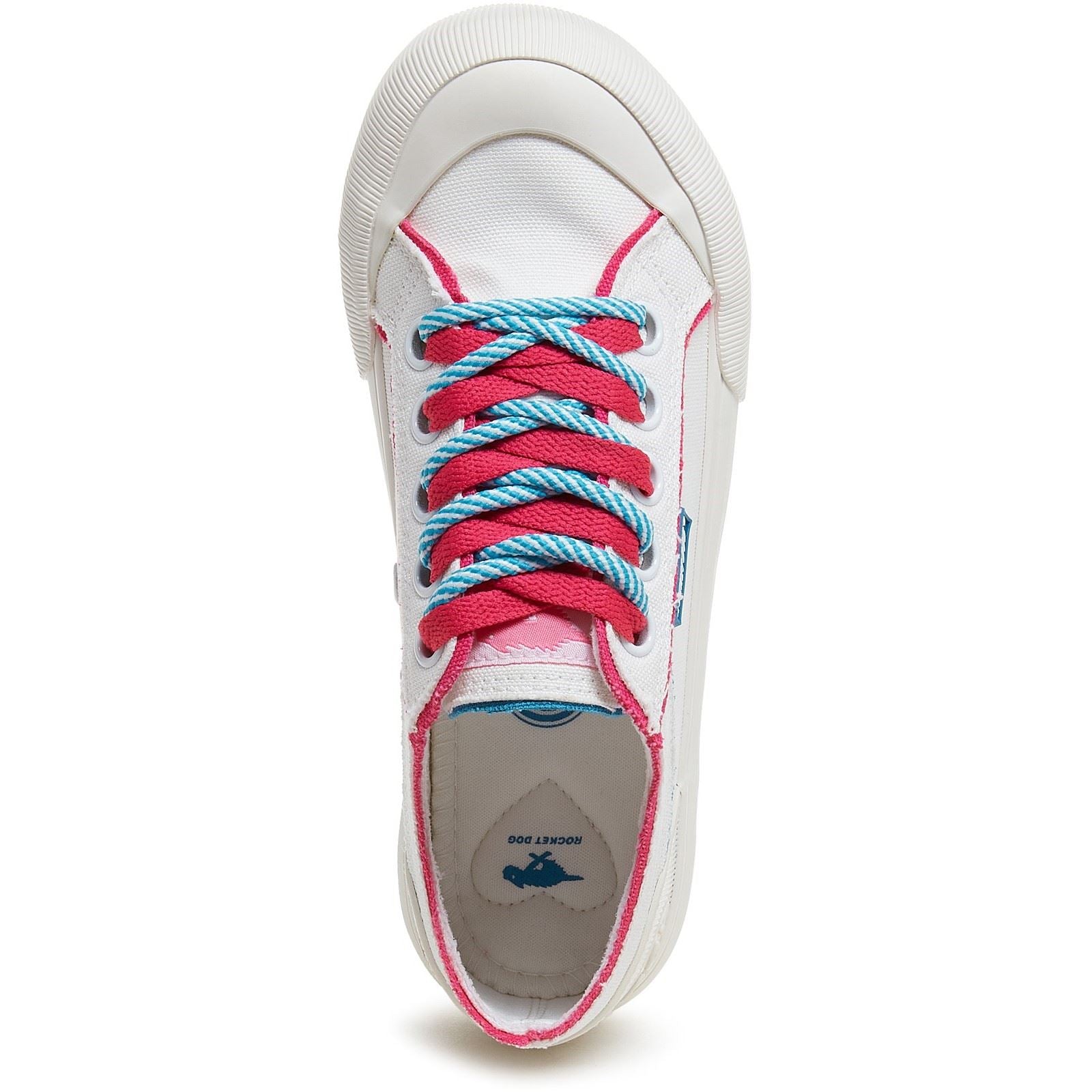 Rocket Dog Jazzin Plus Eighties 12A Baskets Blanches En Coton Pour Femmes