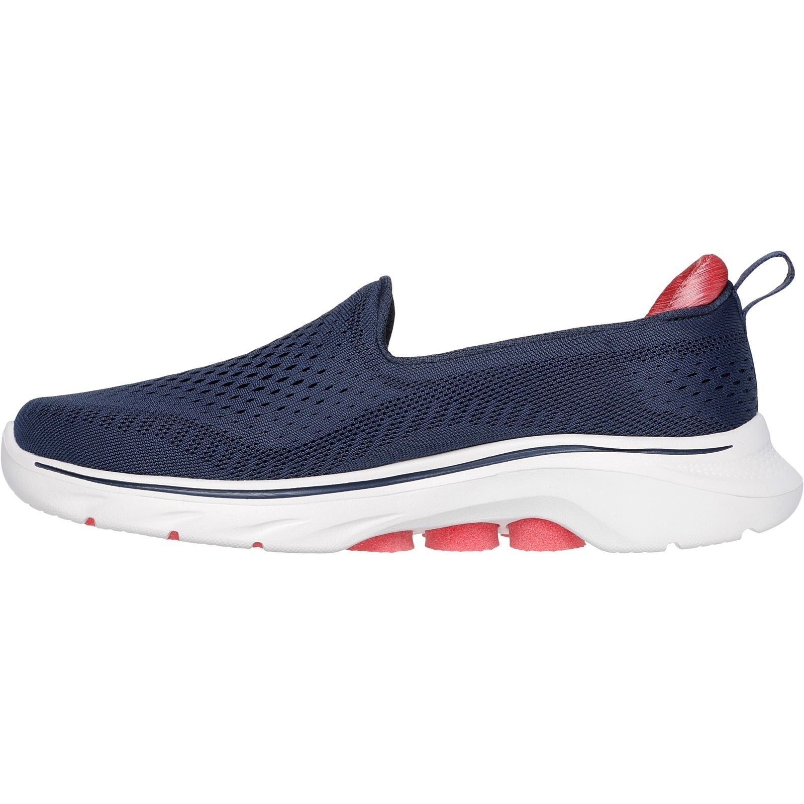 Skechers GO WALK 7 Vina Chaussures De Sport Pour Femmes En Textile Bleu Marine/Corail