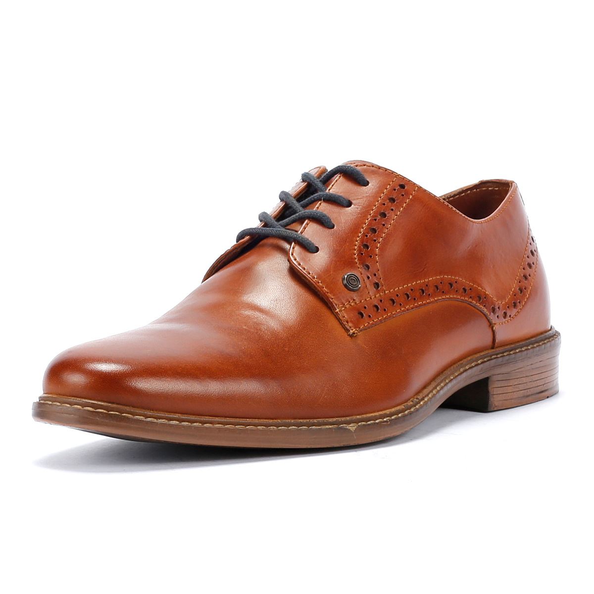 Lambretta Harvey Derby Chaussures À Lacets En Cuir Beige Pour Hommes