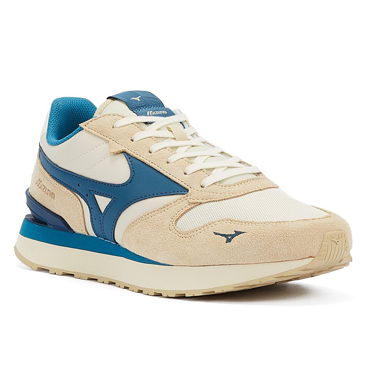 Mizuno MIZUNO RB87 Baskets En Daim Bleu/Beige