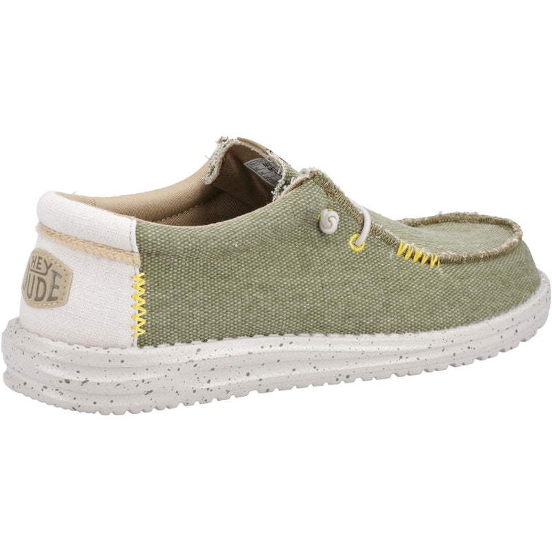 HEYDUDE Wally Coastline Chaussures Bateau Pour Homme En Tissu Olive