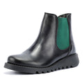 Fly London Salv Bottes Noires En Cuir Pour Femmes