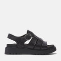 Timberland Clairemont Way Fisherman Sandales Noires Pour Femmes En Cuir