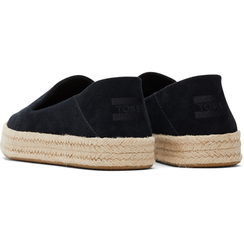 TOMS Carolina 100% Vache Espadrilles Noires Pour Femmes