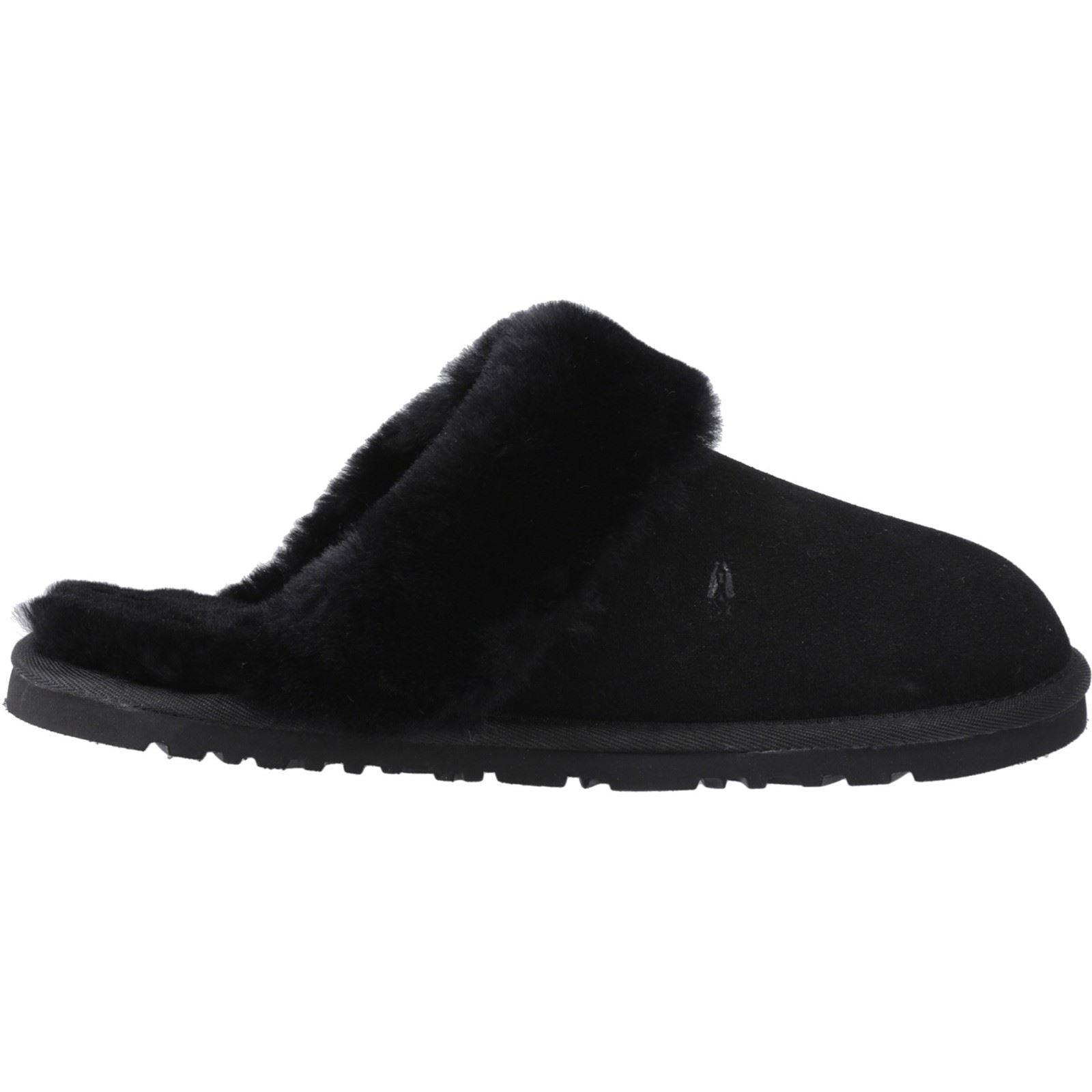 Hush Puppies Samantha Chaussons Noirs Pour Femmes En Suède