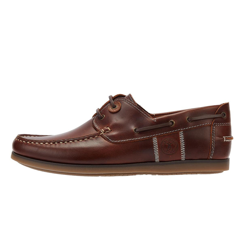 Barbour Wake Boat Shoe Mahogany Mens Brown Casual