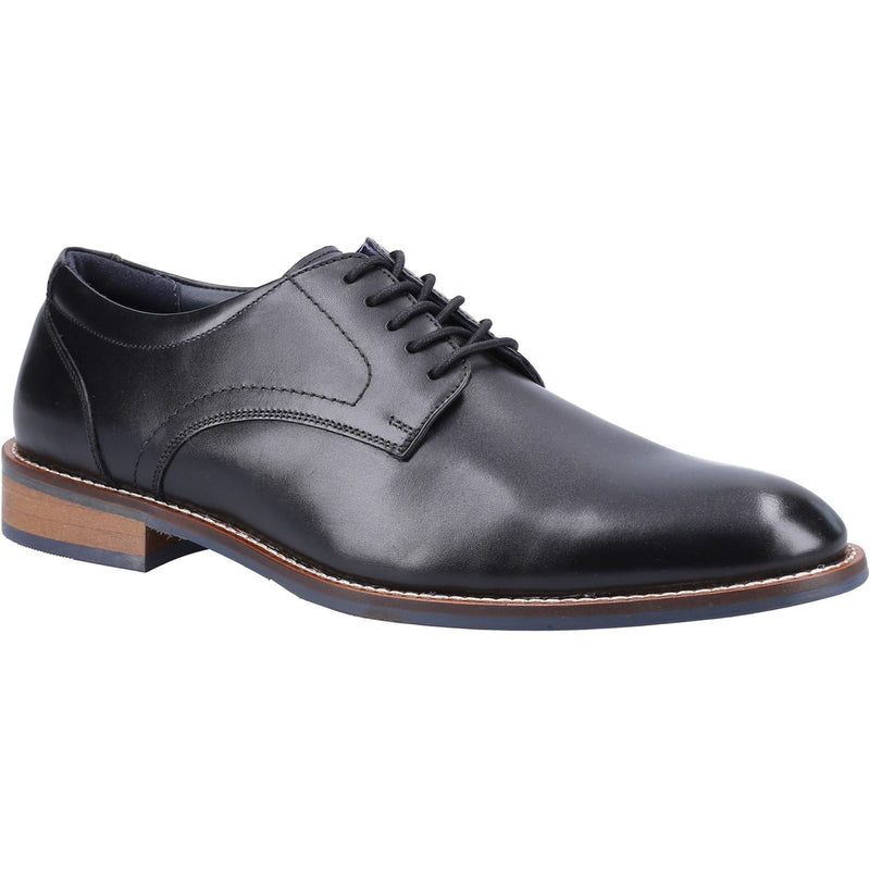 Hush Puppies Damien Lace Up Chaussures En Cuir Noir À Lacets Pour Hommes