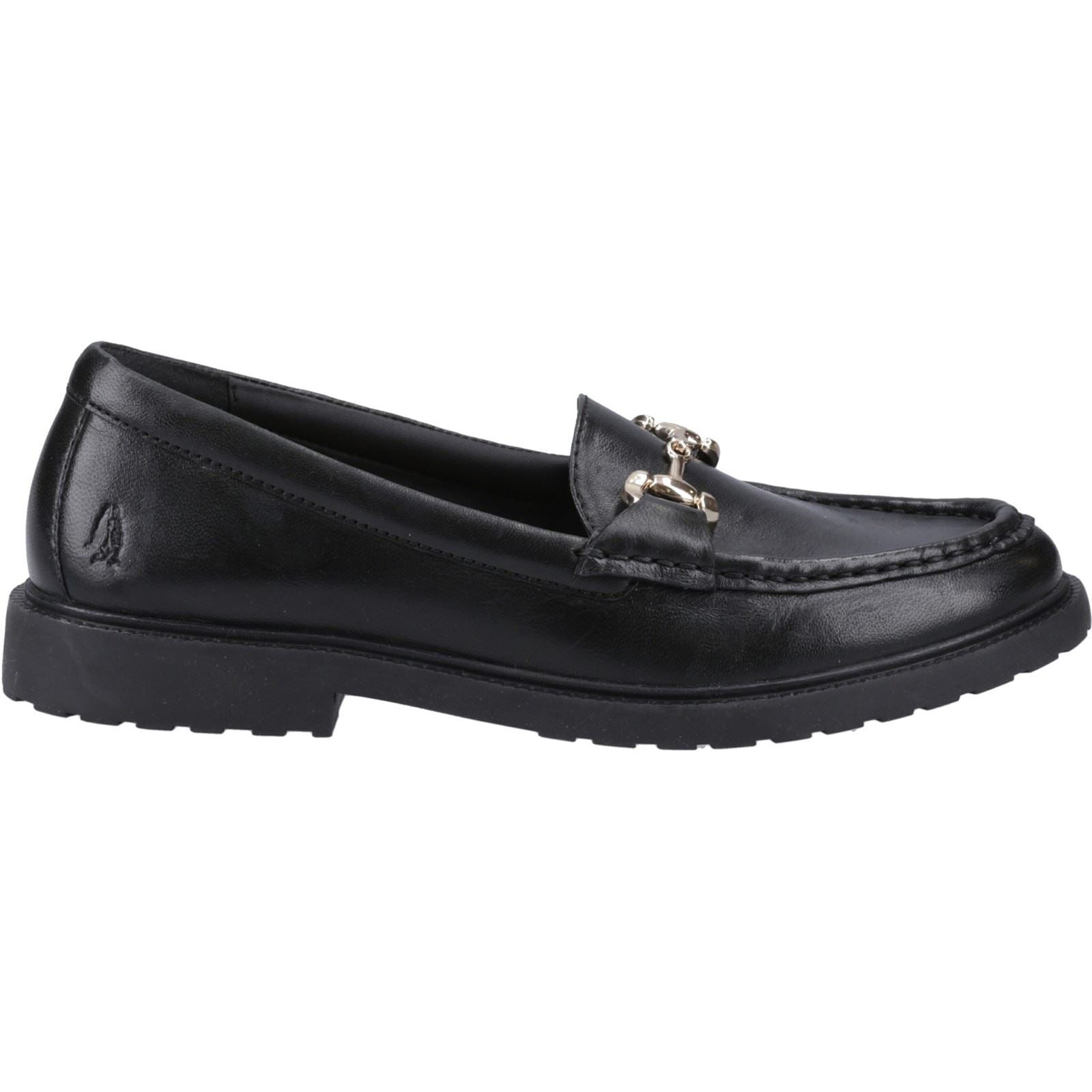Hush Puppies Verity Snaffle Mocassins Noirs Pour Femmes En Cuir