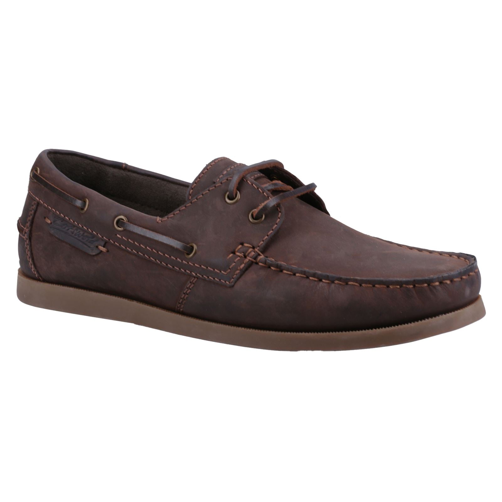 Cotswold Bartrim Chaussures Bateau Marron En Cuir Pour Hommes