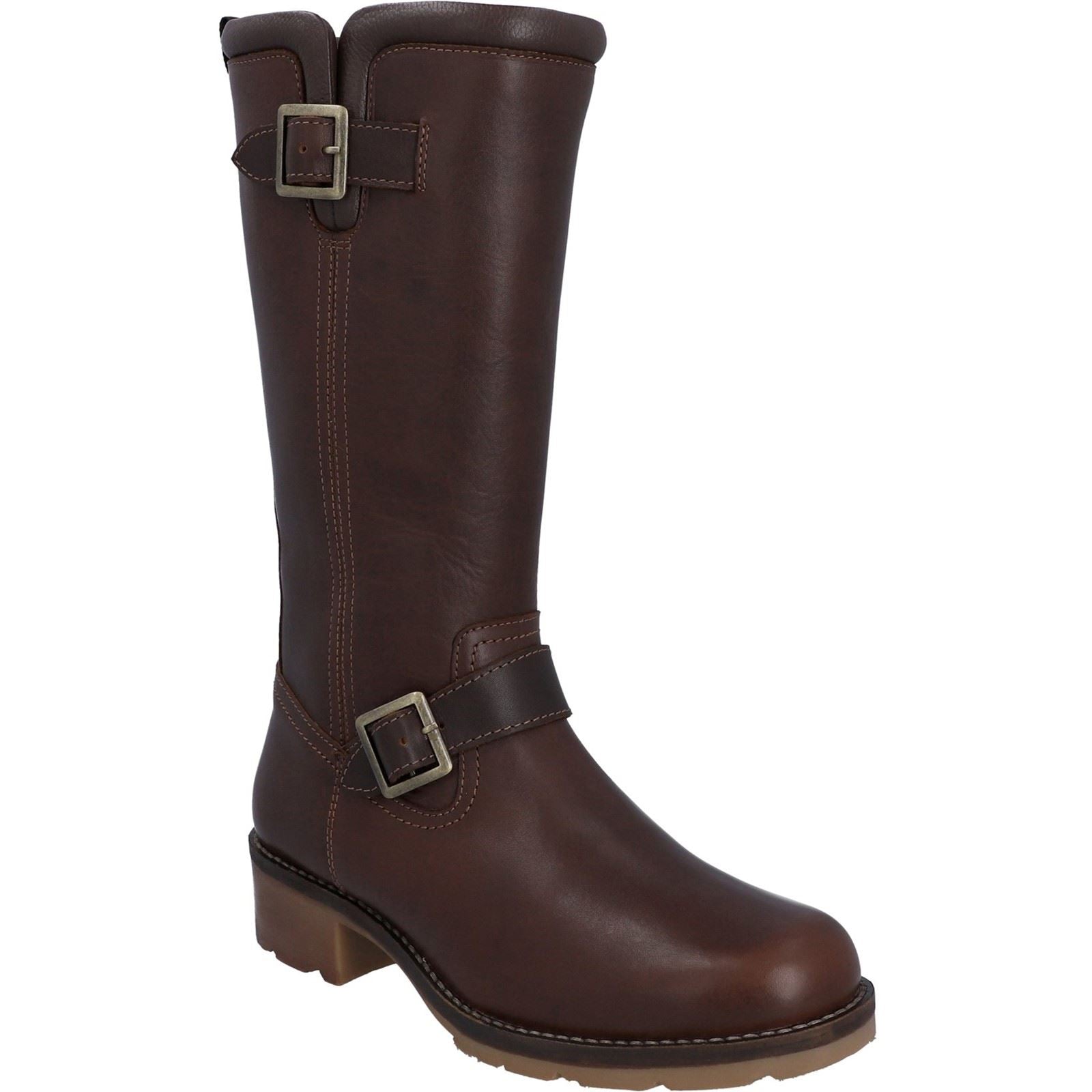 Hunter Iona Bottes Marron En Cuir Pour Femmes