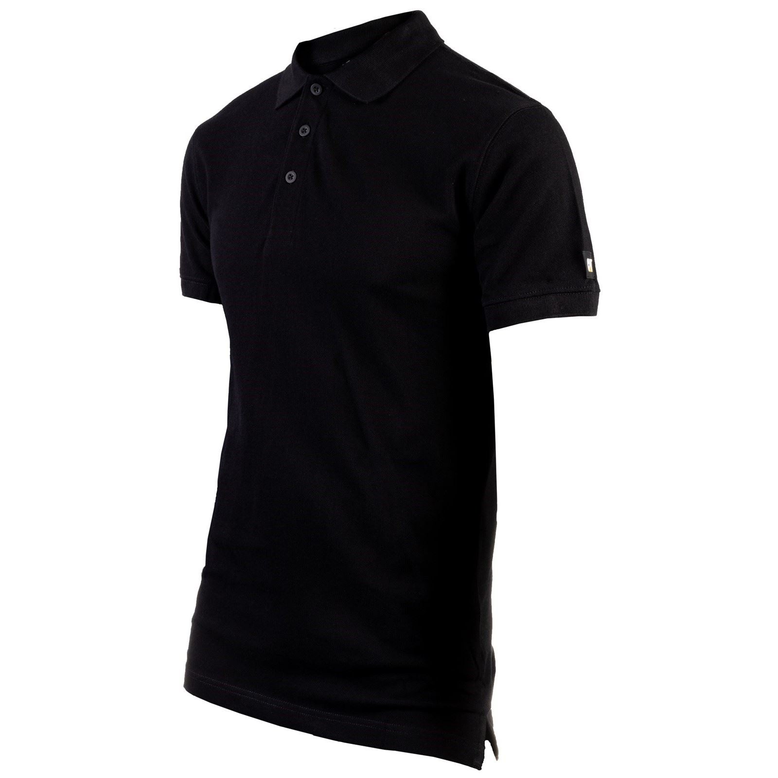 Caterpillar Essentials Polo Noir En Coton Pour Homme
