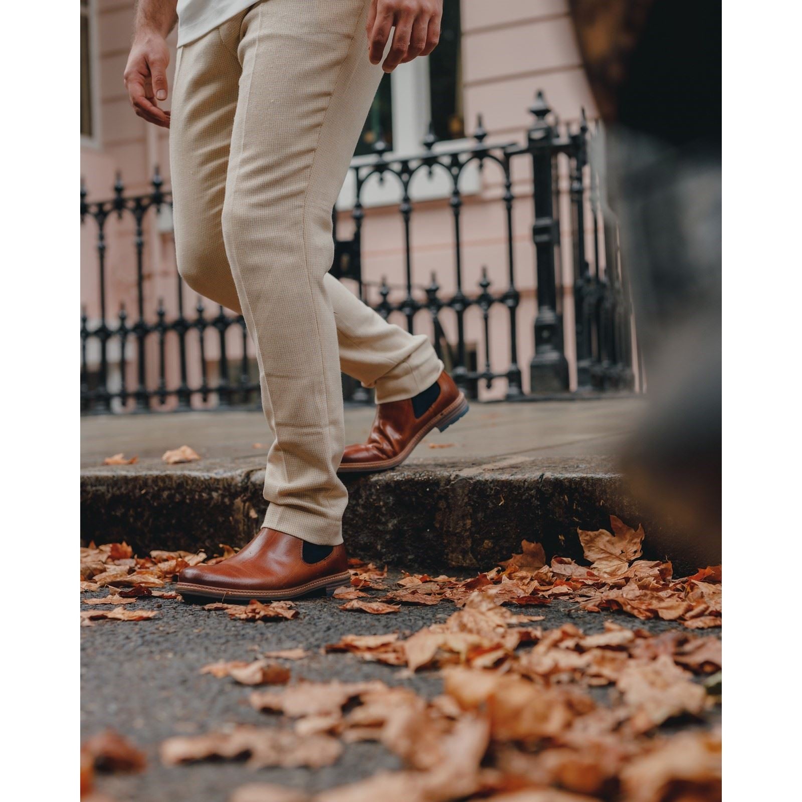 Hush Puppies Justin Chelsea Bottes En Cuir Pour Homme Marron Clair