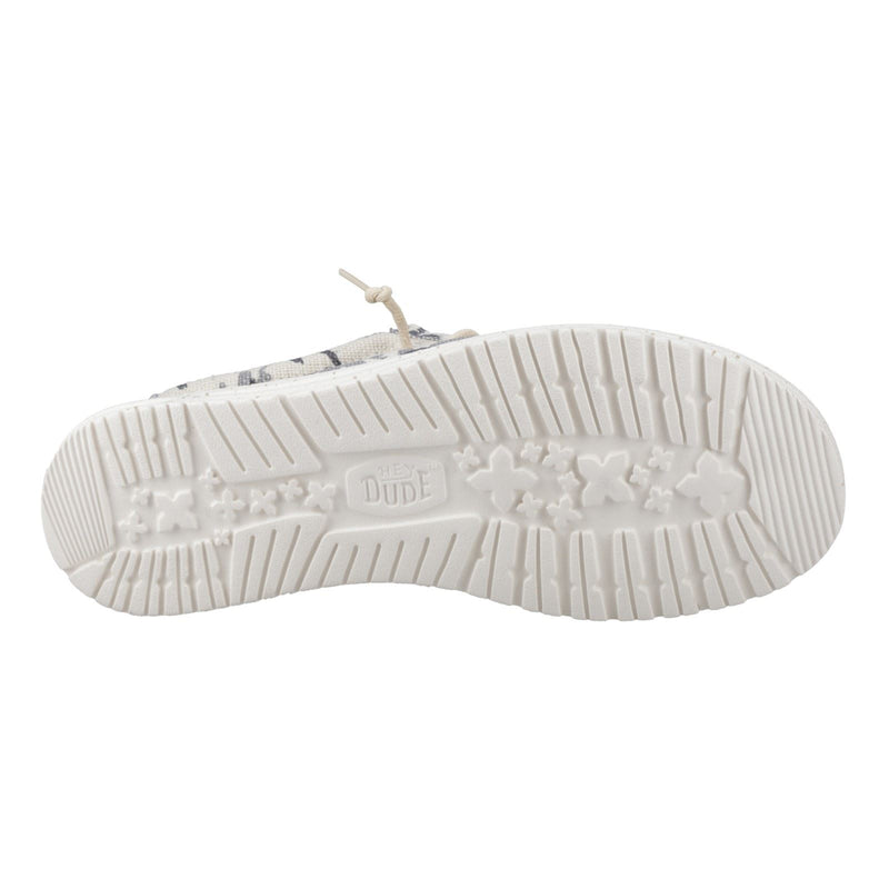 HEYDUDE Wally Palm Jute Chaussures Mocassins En Toile De Jute Pour Hommes Egret/Cloud Blue