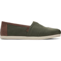 TOMS Alpargata Classic Espadrilles Pour Hommes En Mélange De Coton, Couleur Sauge Foncé