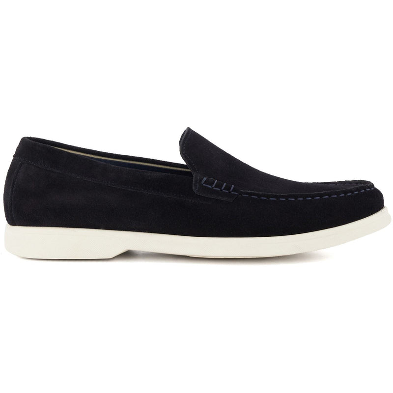 Dune Buftonn Chaussures Mocassins Pour Homme En Daim Bleu Marine