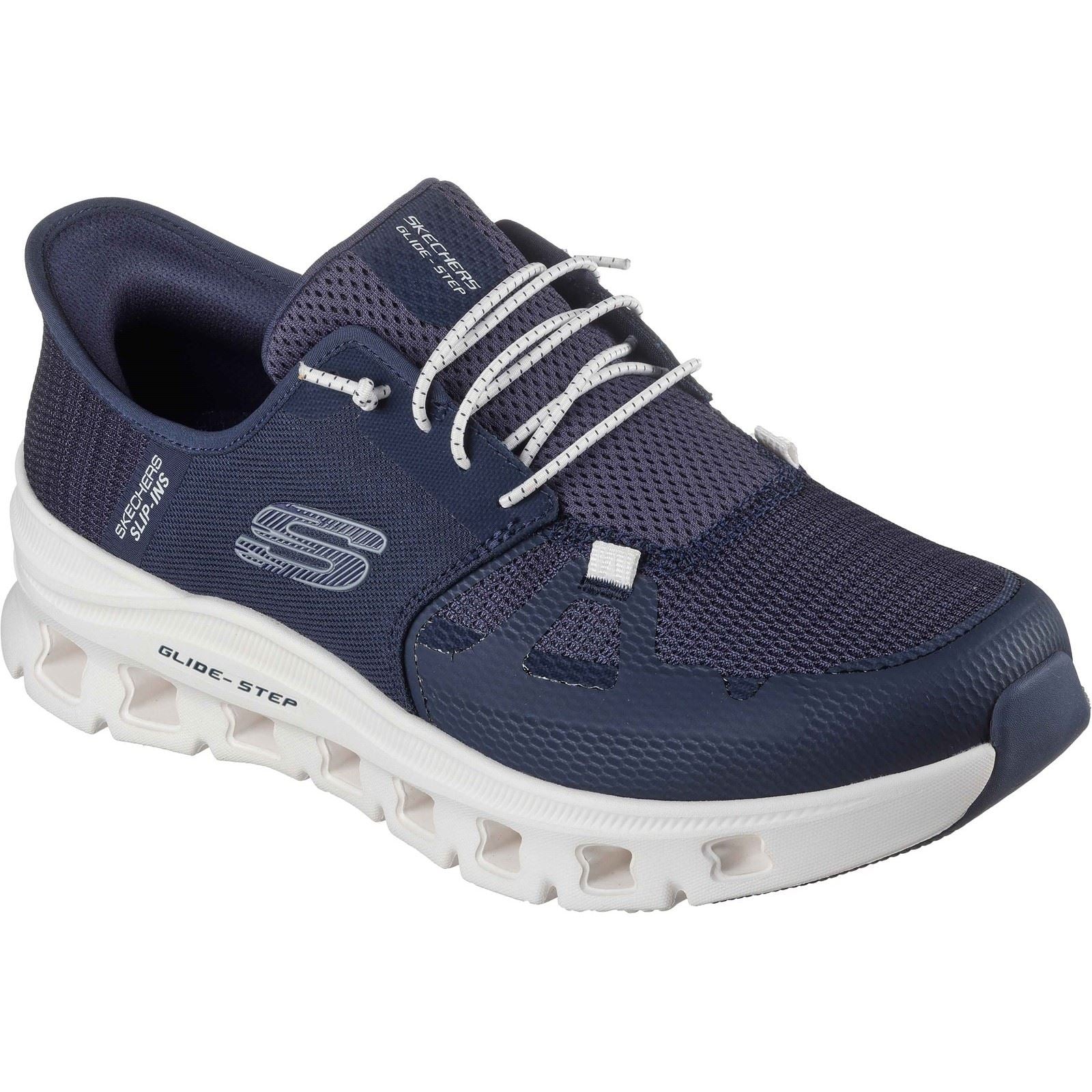 Skechers Glide-Step Pro Baskets En Polyester Pour Hommes Bleu Marine