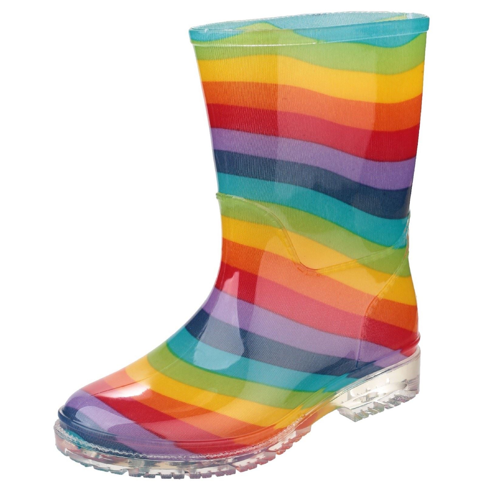 Cotswold PVC Jnr Bottes De Pluie Arc-en-ciel Pour Filles En Pvc