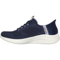 Skechers Ultra Flex 3.0 Easy Step Baskets Femme En Toile Bleu Marine/Lavande