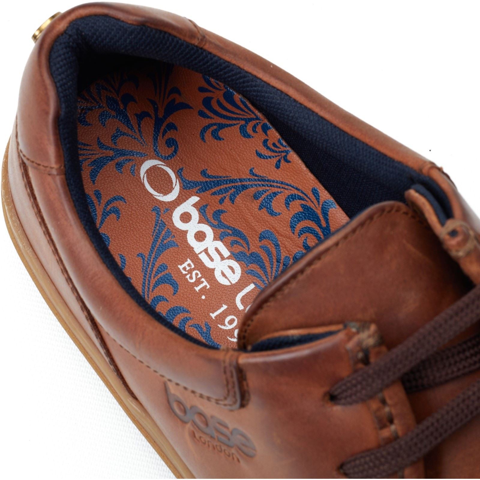 Base London Dalston Chaussons En Cuir Pour Hommes Marron