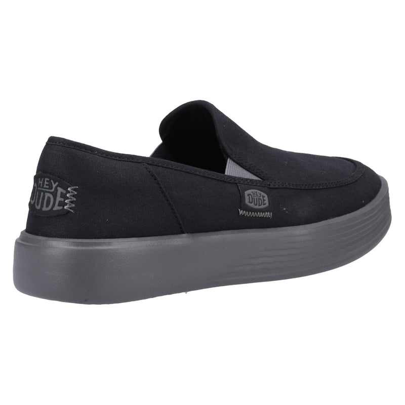 HEYDUDE Sunapee Canvas Mocassins Pour Hommes En Coton 100% Noir / Anthracite