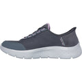 Skechers Go Walk Flex Clear Creek Baskets Pour Femmes En Tissu De Couleur Charbon/Lavande