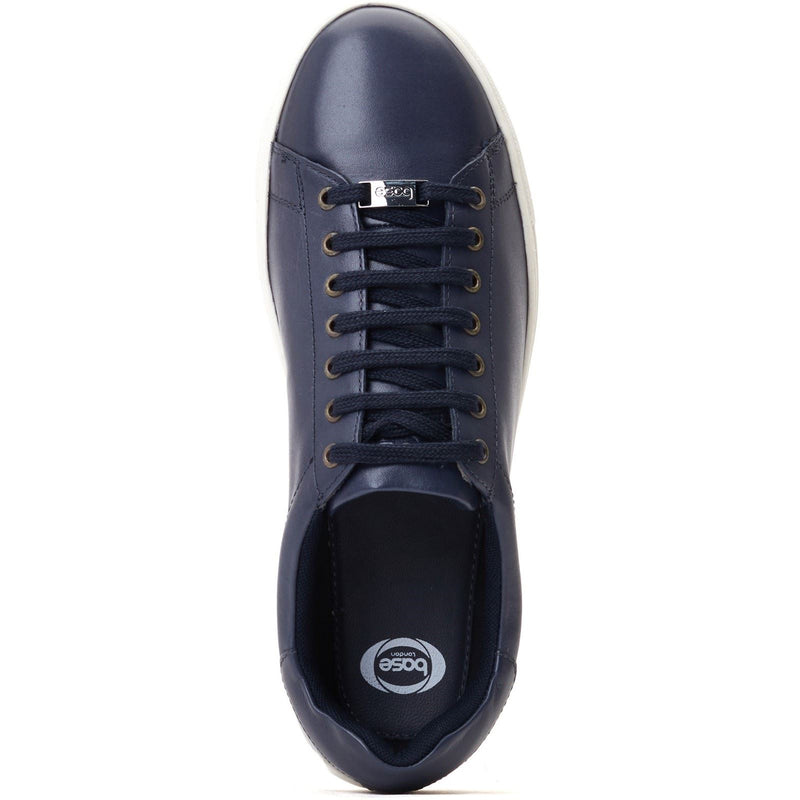 Base London Tucker Chaussures De Sport Pour Homme En Cuir Bleu Marine