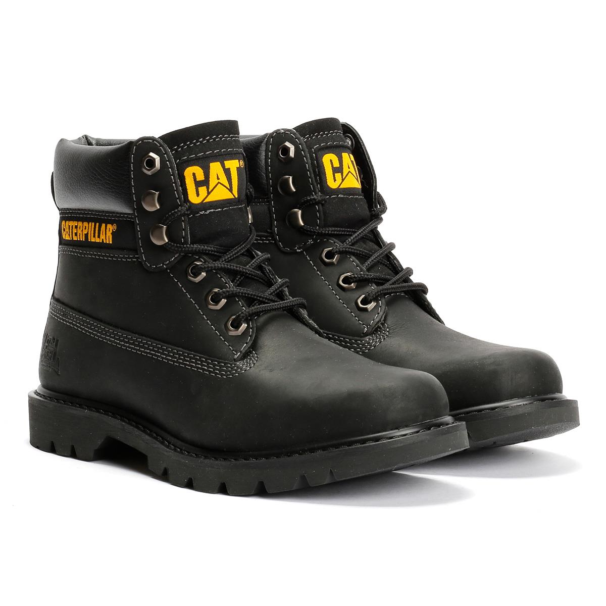 Caterpillar Colorado 2.0 Tractor Bottes Noires En Cuir Pour Hommes