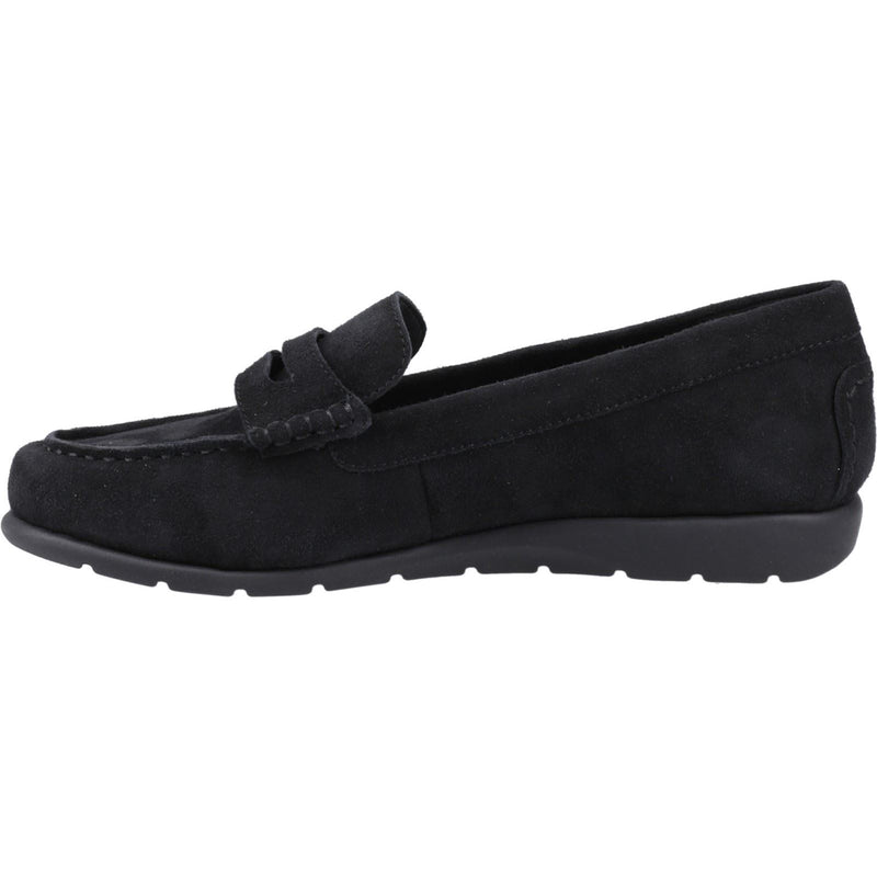Hush Puppies Shelby Femmes Suédoises Mocassins Noirs