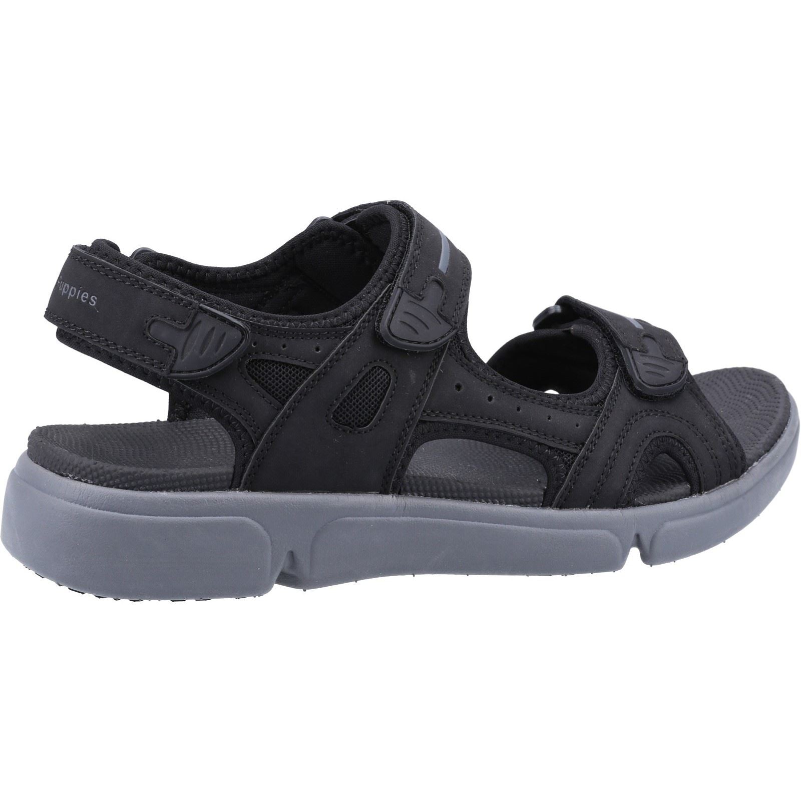 Hush Puppies Castro Sandales Homme Noires En Polyuréthane
