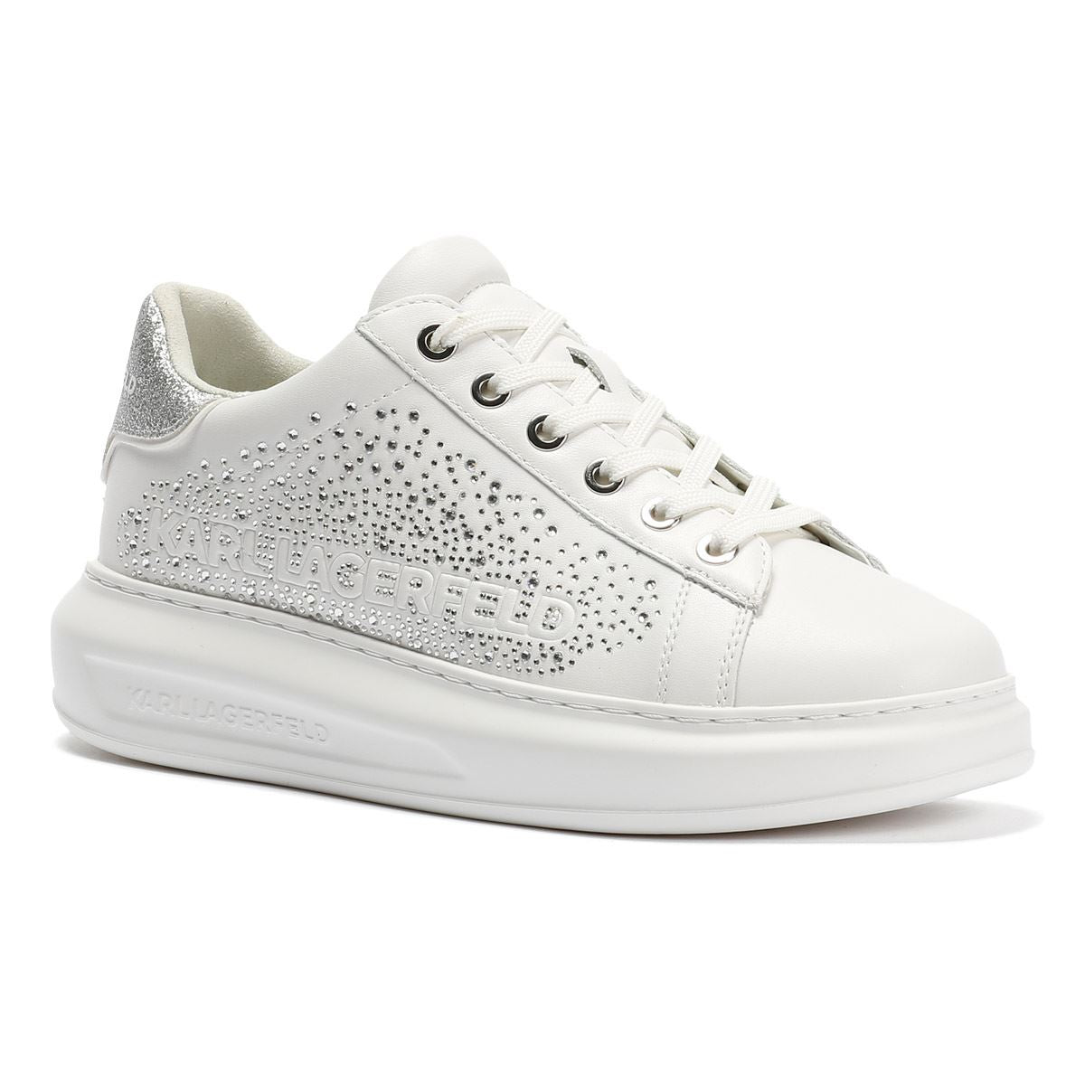 Karl Lagerfeld Kapri Konstellation Baskets Blanches En Cuir Pour Femmes